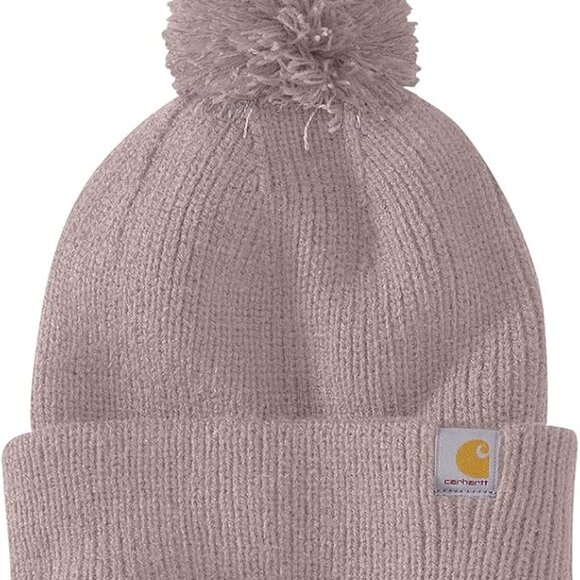 Carhartt Women's Knit Pom-Pom Cuffed Beanie, One-Size in MINK NWT - Picture 1 of 1